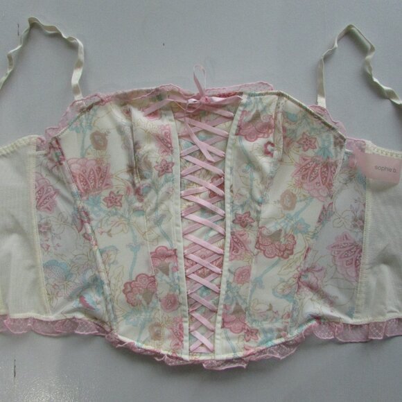 Rene Rofe Sophie B Cream Floral Corset Set - NEW - Picture 10 of 13